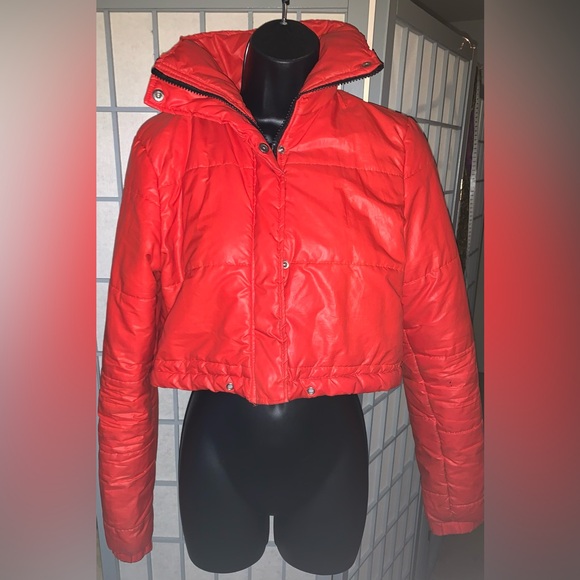 Orange Puffer Jacket - Picture 1 of 9